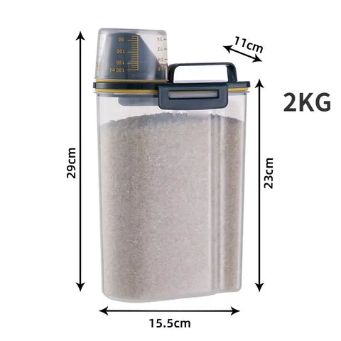 Pet Food Pail with Lid & Measuring Cup