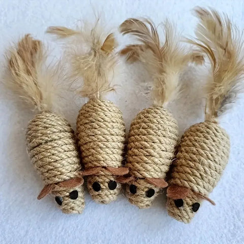 Bite Resistant Plush Cat Mice Toys