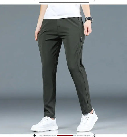 Breathable Elastic Straight Leg Trousers