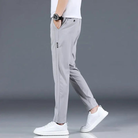Breathable Elastic Straight Leg Trousers