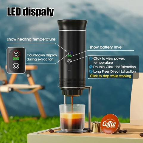 Mini Coffee Maker with Digital Display