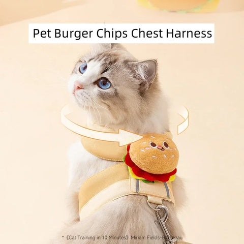 Cartoon Hamburger Pet Harness