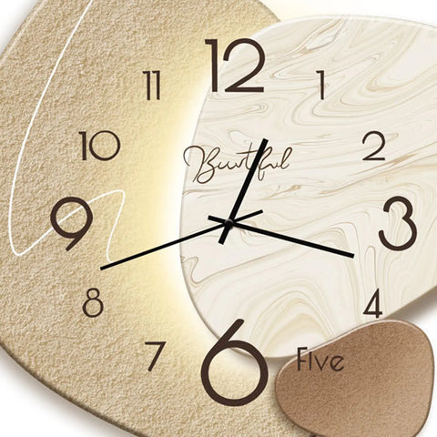 Vintage Style Wooden Wall Art Clock