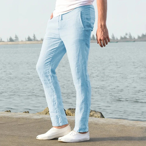 Men’s Cotton Linen Casual Pants
