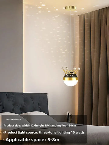 Small Golden Acrylic Pendant Lamp