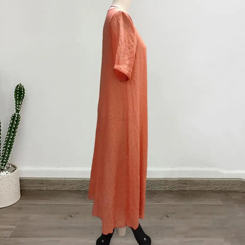 Soft Breathable Cotton Linen Dress