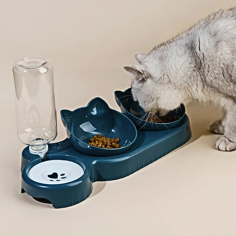 Neck Protection Cat Bowl Set