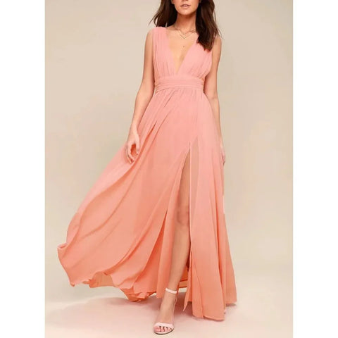Backless Mesh Bodycon Maxi Dress