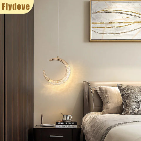 Small Golden Acrylic Pendant Lamp