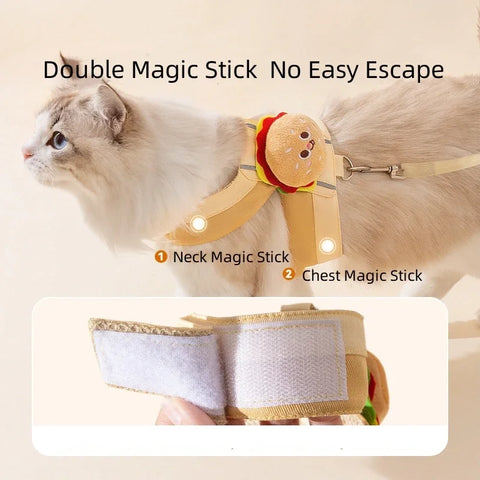 Cartoon Hamburger Pet Harness