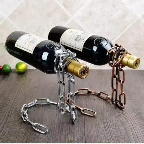 Tabletop Iron Chain Wine Display