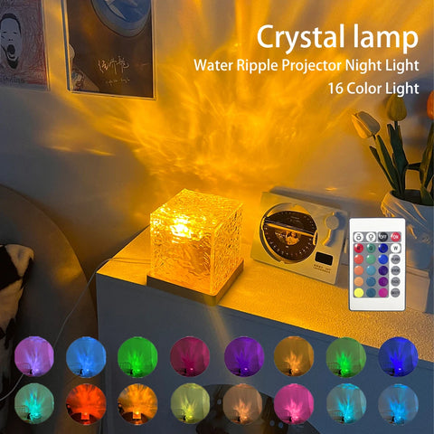 Crystal Flame Water Ripple Light