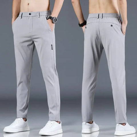 Breathable Elastic Straight Leg Trousers