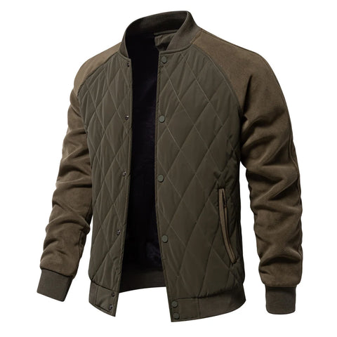 Men’s Patchwork Fleece Bomber Jacket