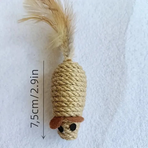 Bite Resistant Plush Cat Mice Toys
