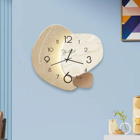 Vintage Style Wooden Wall Art Clock