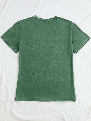 Ladies Smile Face Tee Daily Top