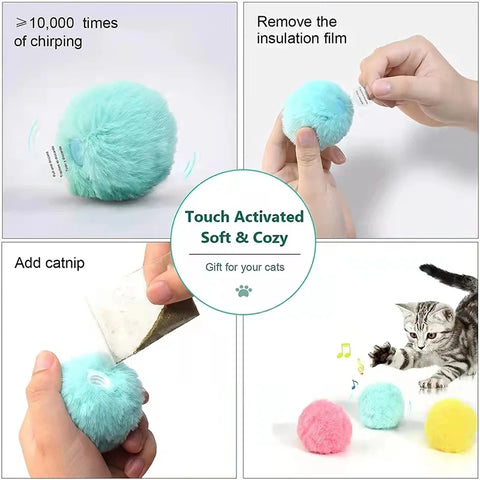 Plush Electric Cat Training Ball Toy
