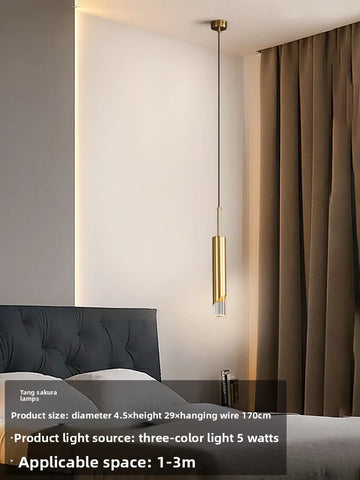 Small Golden Acrylic Pendant Lamp