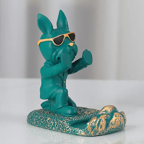 French Bulldog Phone Holder Sculpture