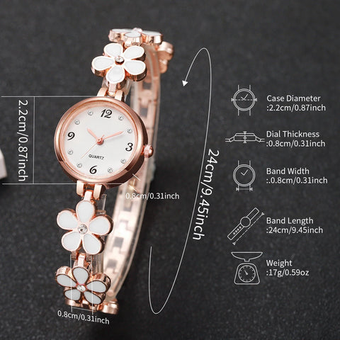 Arabic Dial Flower Women’s Watch