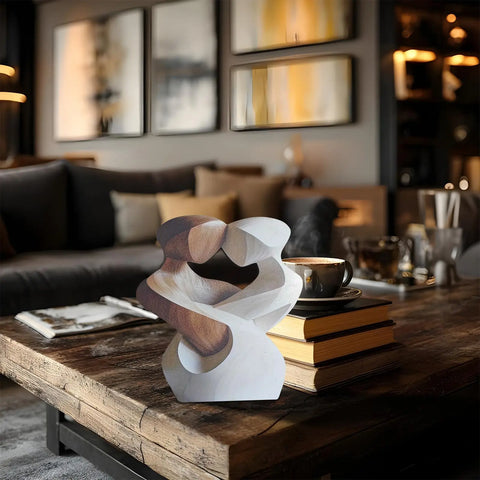 Modern Wood Figurine Home Decor