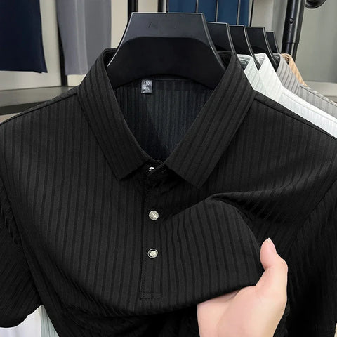 Casual Striped Polo Shirt