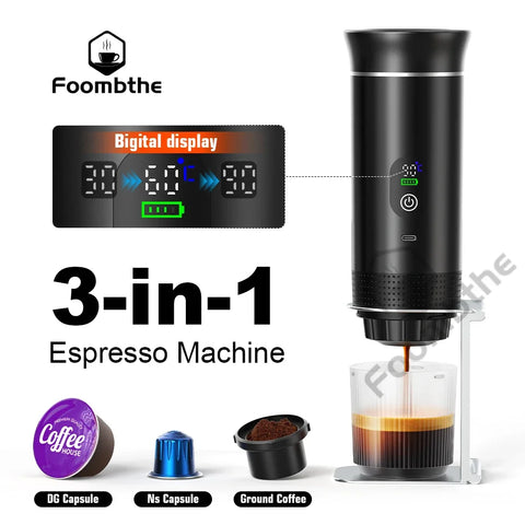 Mini Coffee Maker with Digital Display