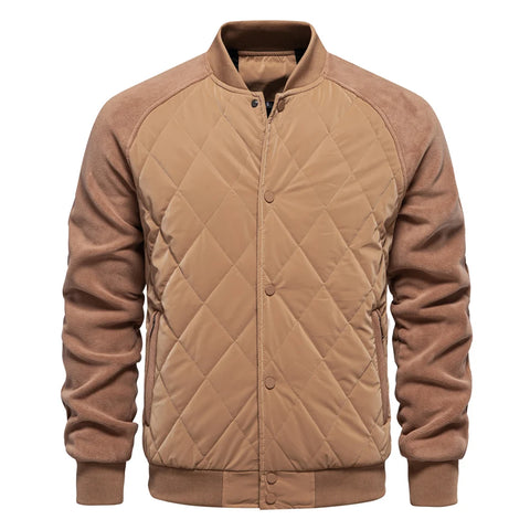 Men’s Patchwork Fleece Bomber Jacket