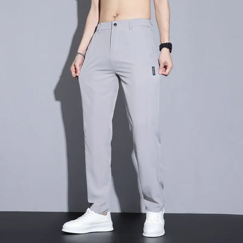 Breathable Elastic Straight Leg Trousers