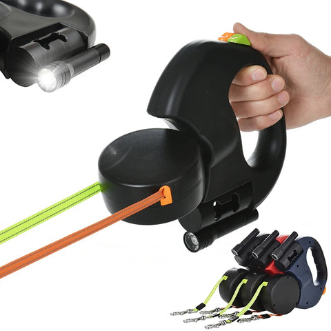 Dual Dog Leash with LED Light