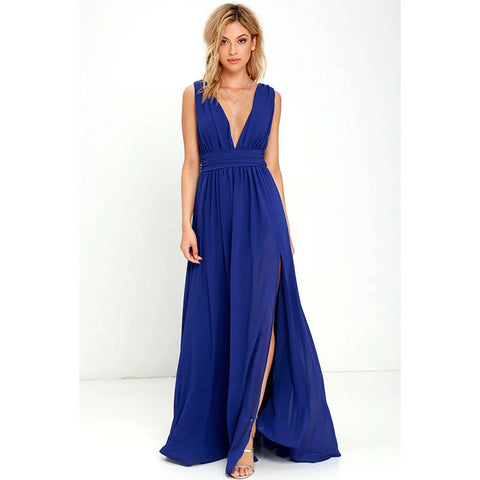 Backless Mesh Bodycon Maxi Dress