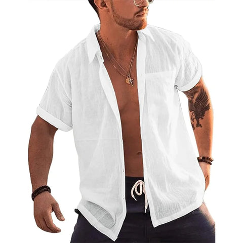 Men’s Summer Casual Shirt with Pocket