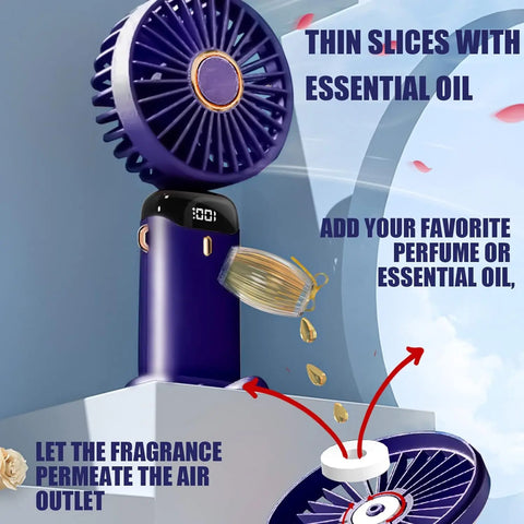 Portable Handheld Fan with Base