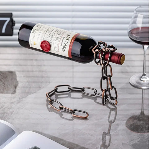 Tabletop Iron Chain Wine Display