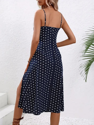 Sleeveless Boho Beach Dress with Slit