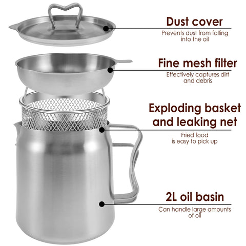 Oil Storage Can with Fry Basket