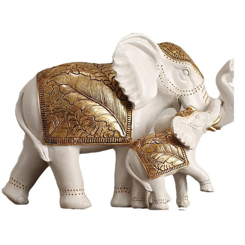 Elegant Resin Elephant Sculpture