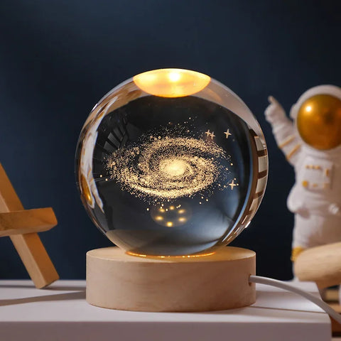 Crystal Ball Galaxy Desk Light