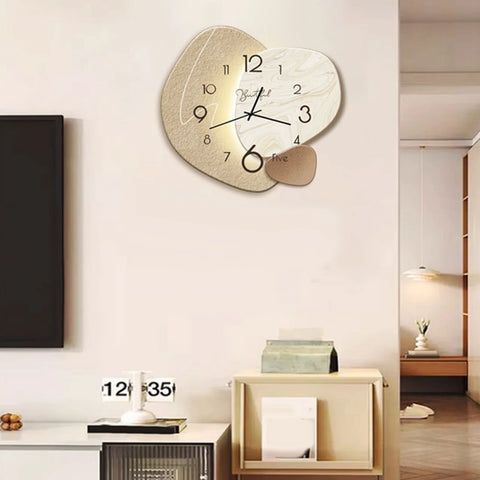Vintage Style Wooden Wall Art Clock