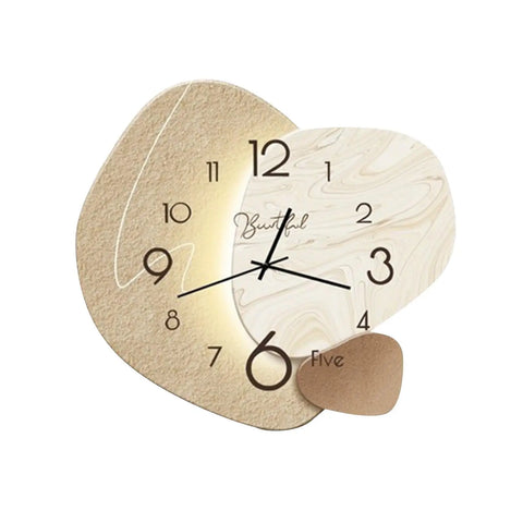 Vintage Style Wooden Wall Art Clock