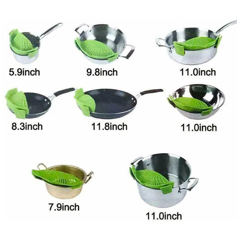 Kitchen Pot Drainer Silicone Clip Filter