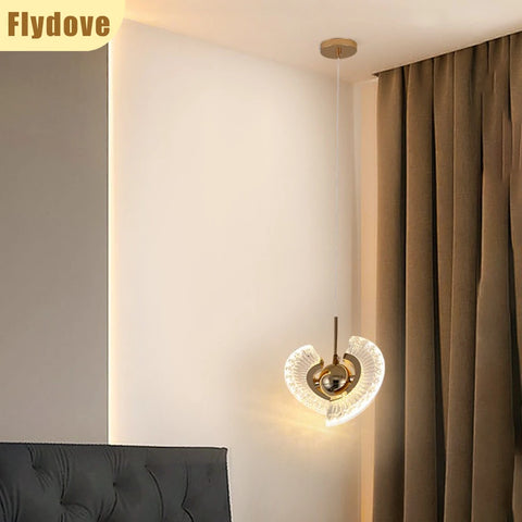 Small Golden Acrylic Pendant Lamp
