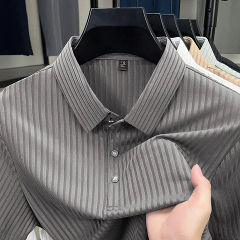 Casual Striped Polo Shirt