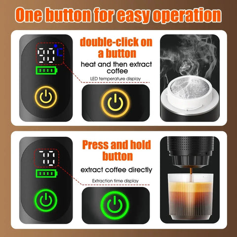 Mini Coffee Maker with Digital Display