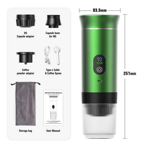 Mini Coffee Maker with Digital Display