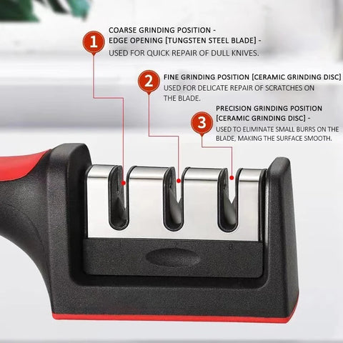 3 Purpose Kitchen Knife Sharpener