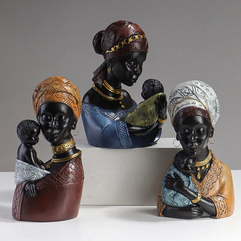 Ethnic Style Abstract Statue for Home Decor