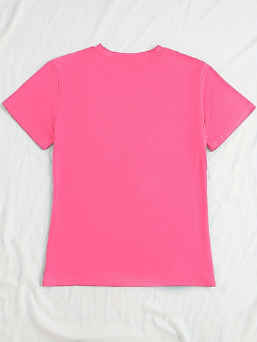 Ladies Smile Face Tee Daily Top