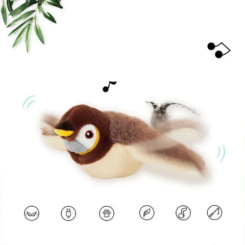 Flapping Chirping Bird Catnip Cat Toy